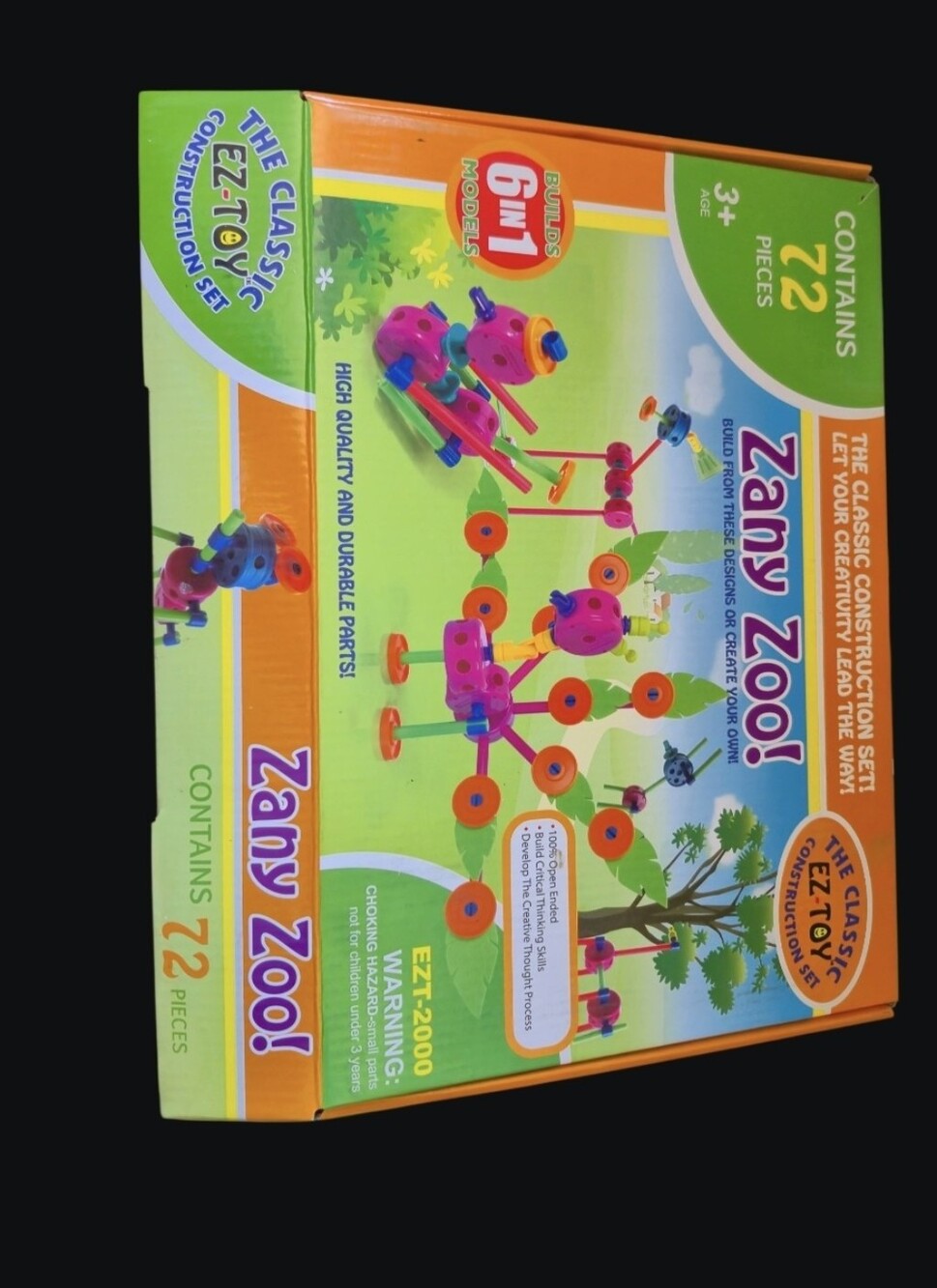 Kids Construction Toy Set - Pink & Orange